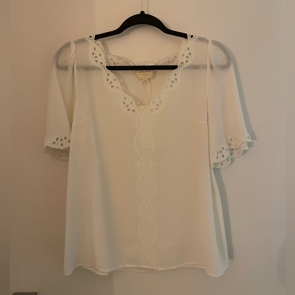 NWT Sezane Francia Blouse - Size 34 Ecru - Picture 2 of 5